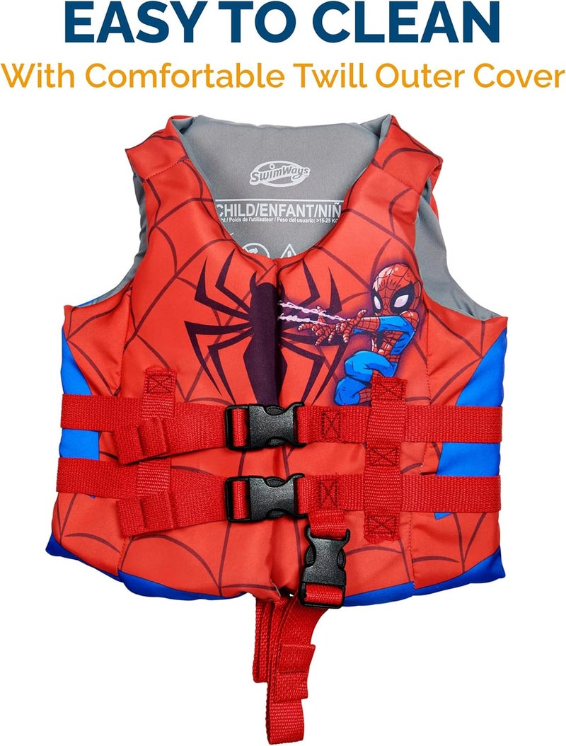 SwimWays Marvel Swim Trainer Life Jacket, US Coast Guard Approved Life Vest Kids Swim Vest, Pool Floats & Life Jackets for Kids 33-55 lbs, Spidey - Image 3